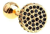 Gold gem cufflinks