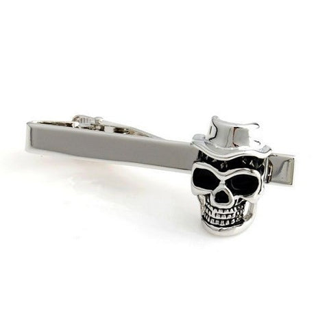 Skull Hat Tie Clip