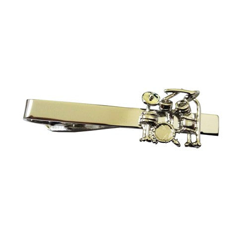 Drum Set Drummer Rock N Roll Tie Clip