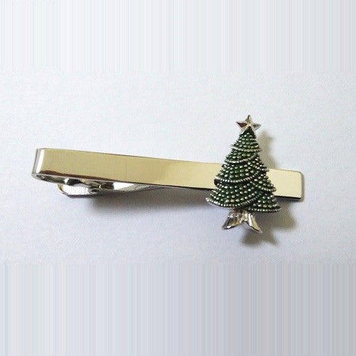 Christmas Tree Santa Claus Winter Tie Clip
