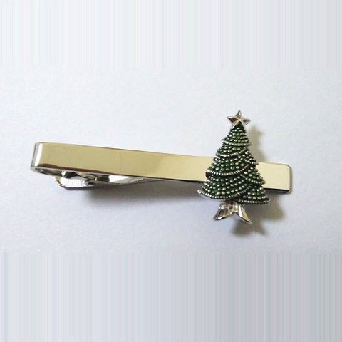 Christmas Tree Santa Claus Winter Tie Clip
