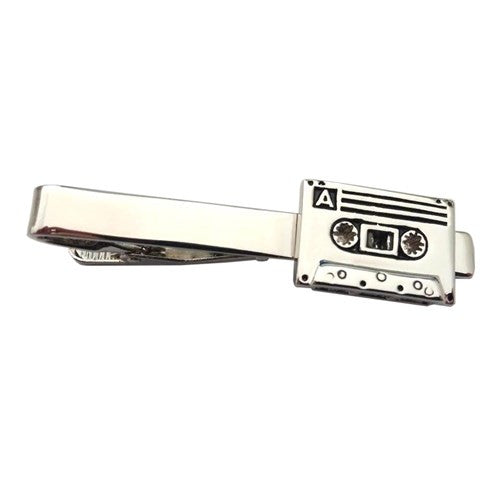 Cassette DJ Music Tie Clip