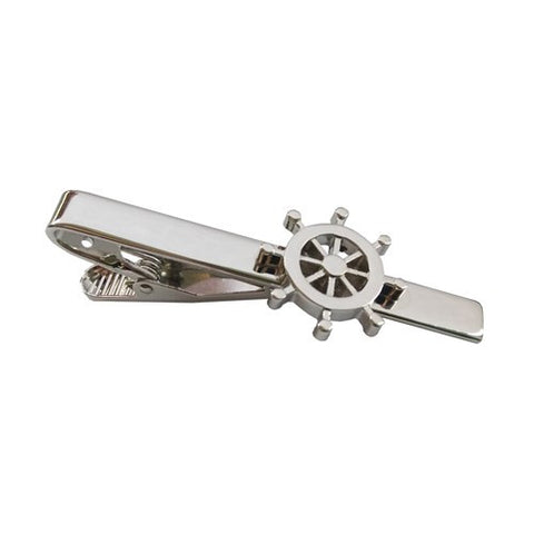 Sailor Wheel Boat Navy Tie Clip