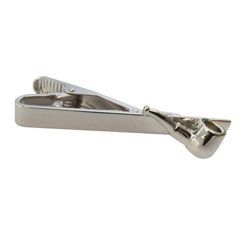 Smoking Pipe Silver Tie Clip