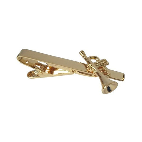 Gold Trumpet Tie Clip