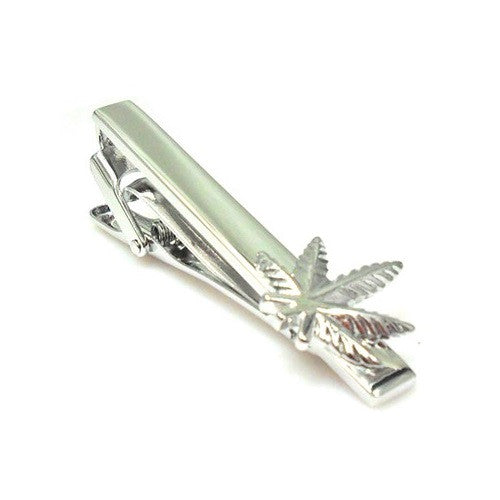 Weed Plant Cannabis Green Mary Jane Marijuana Tie Clip