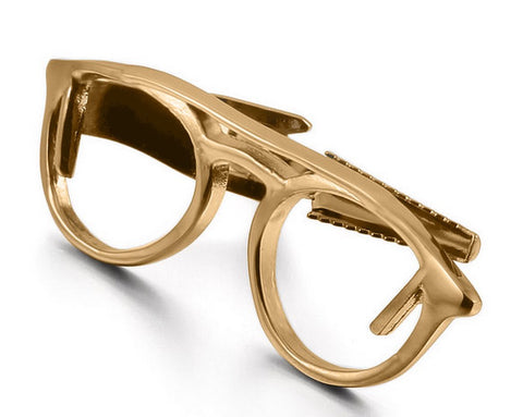Glasses Tie Clip Gold Optical