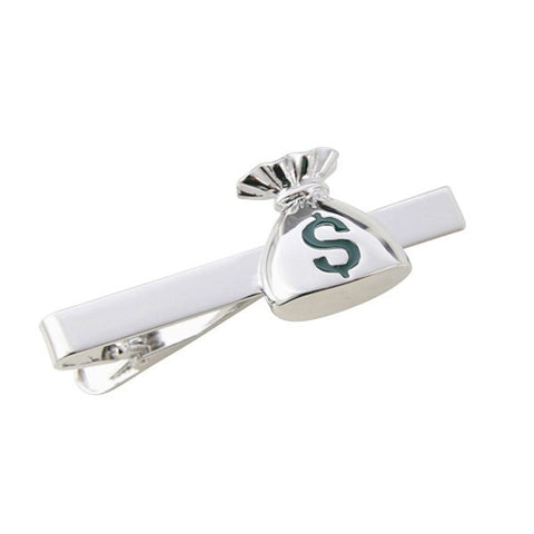 Money Bag Dollar Tie Bar Clasp