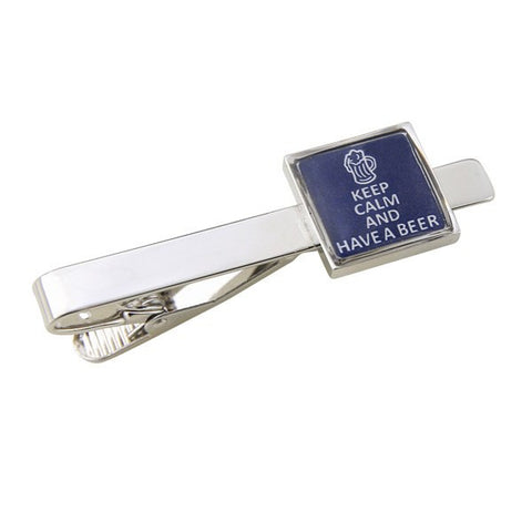 Keep Calm Have A Beer Tie Bar Clasp