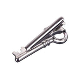 Silver Key To Success Tie Clip Clasp Bar