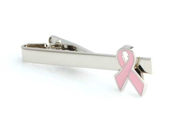 Pink Ribbon Tie Clip