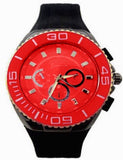 Red Metal Oversized Sport Watch