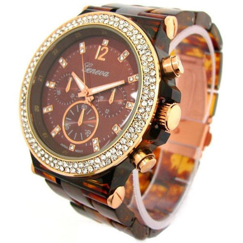 Tortoise Rose Gold Fashion Watch