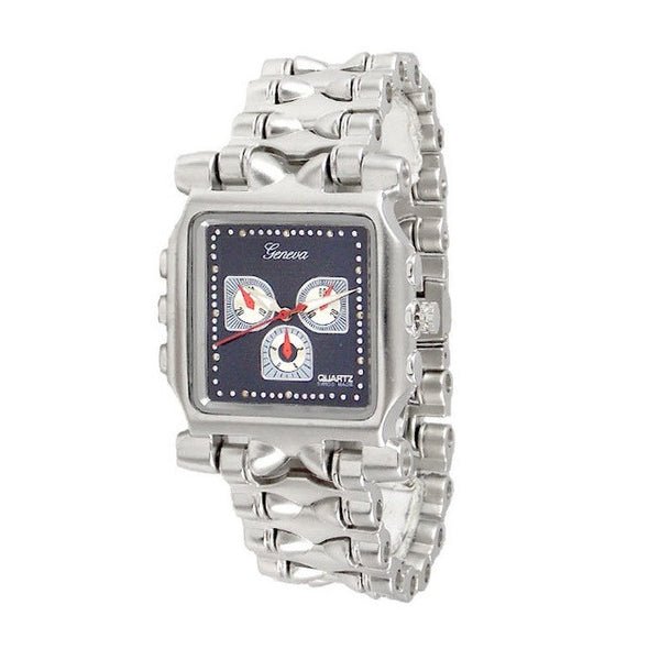 Silver Blue Metal Watch