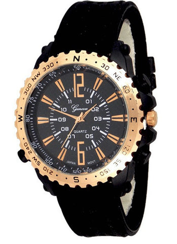 Black Rose Gold Mens Watch