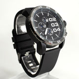 Black Oversized Geneva Watch w/ Diesel Cologne