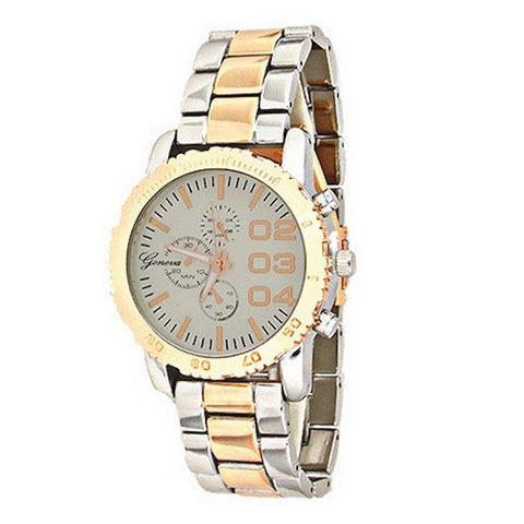 Silver Rose Gold Metal Watch