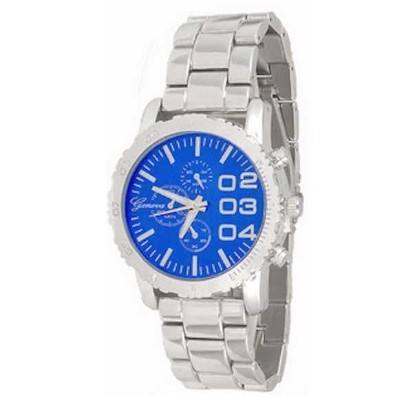 Silver Blue Mens Watch