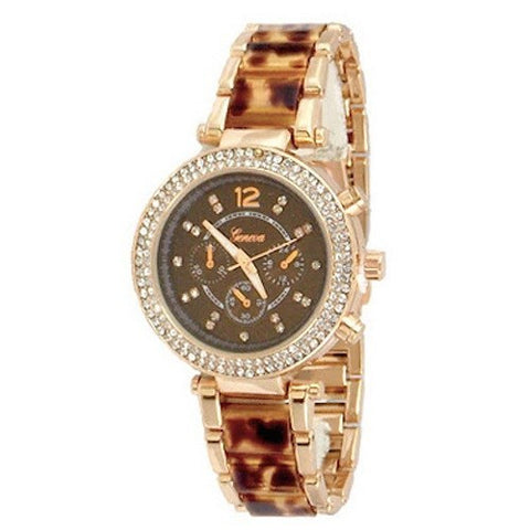 Rose Gold & Tortoise Shell Watch