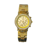 Gold Geneva Metal Women Watch