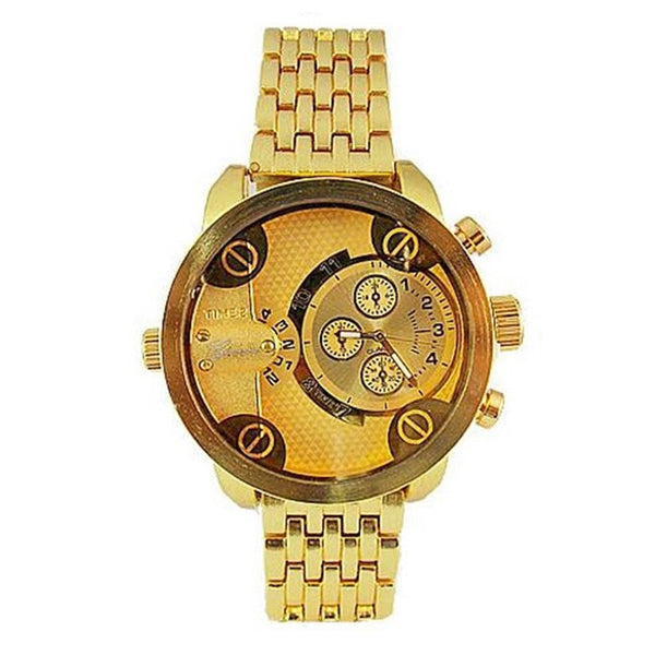 Dual Time Gold Watch