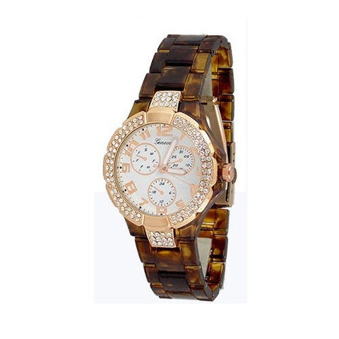 Tortoise Rose Gold Fashion Womens Watch