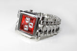 Silver Red Metal Watch