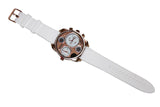 Dual Time White Rose Gold Watch