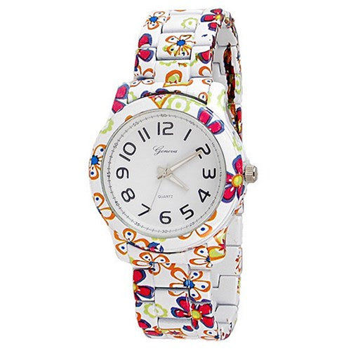 Flower Multi Color Watch