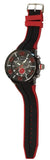 Red Metal Oversized Sport Watch