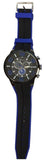 Black Blue Metal Oversized Sport Watch