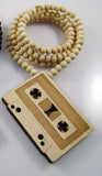 Wooden Cassette Tape Necklace